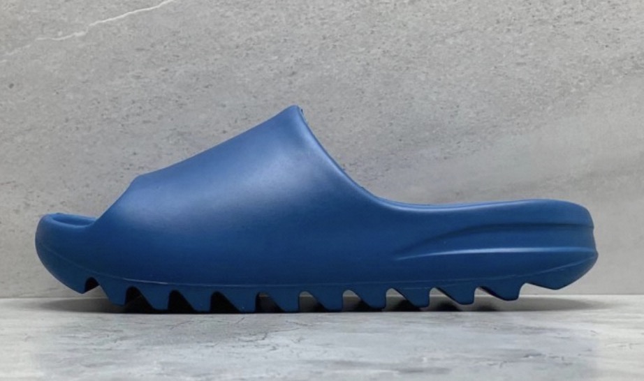 blue yeezy slides