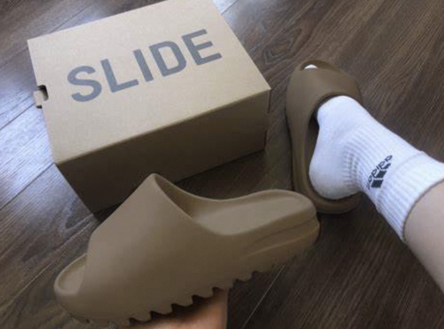 bone yeezy slides