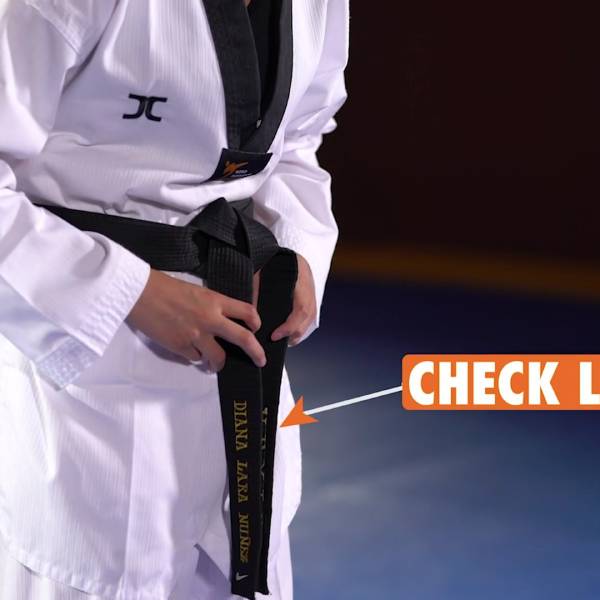 how to tie taekwondo belt