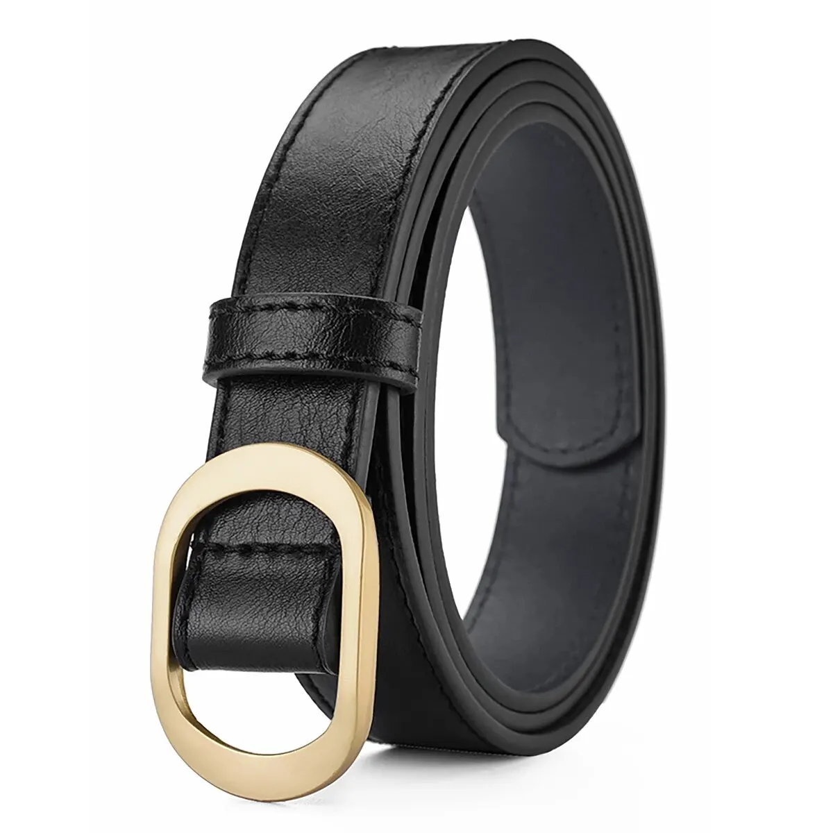 black leather belt womens