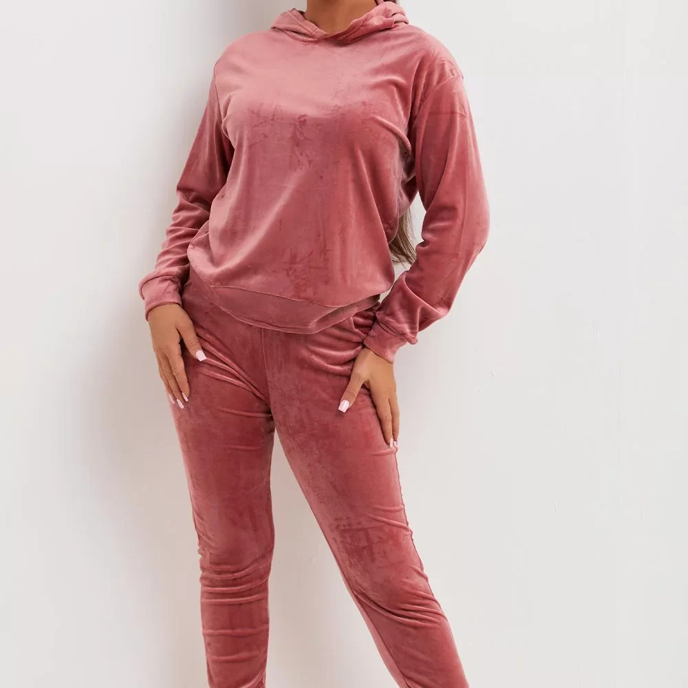 pink velour tracksuit