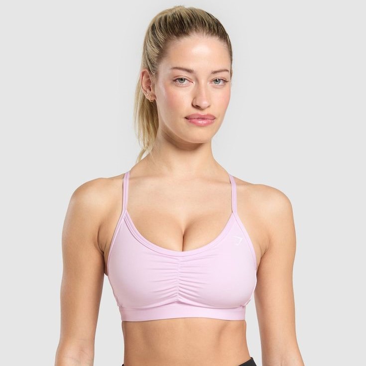 pink sports bras