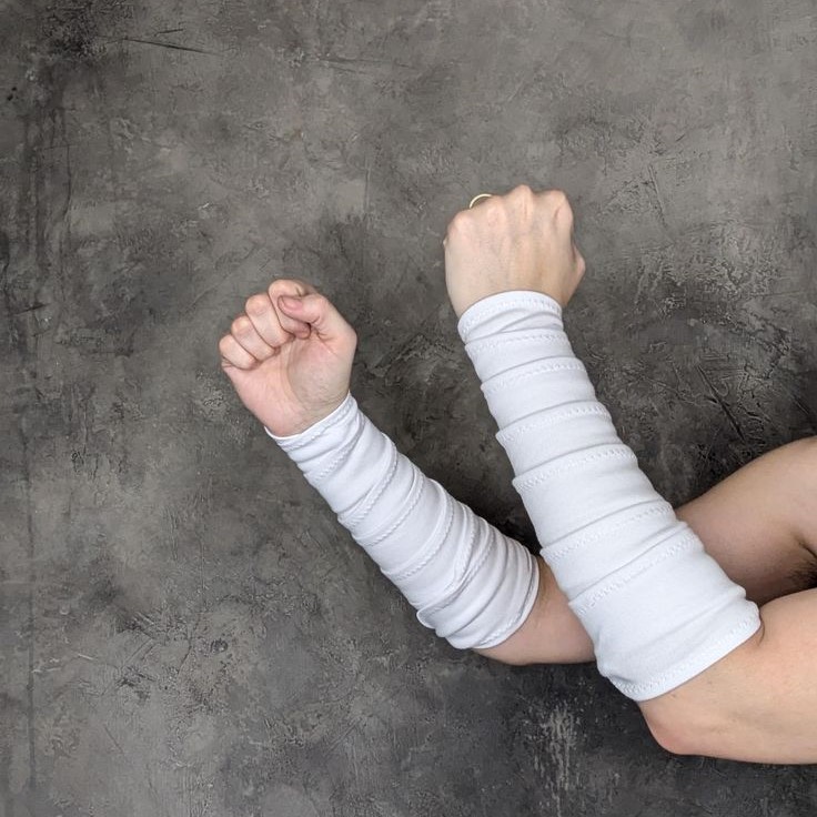 white arm sleeves