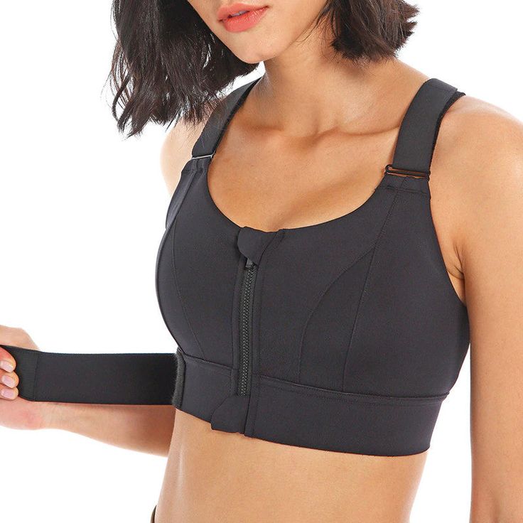 zip front sports bras