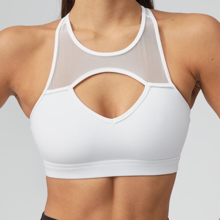 white sports bras