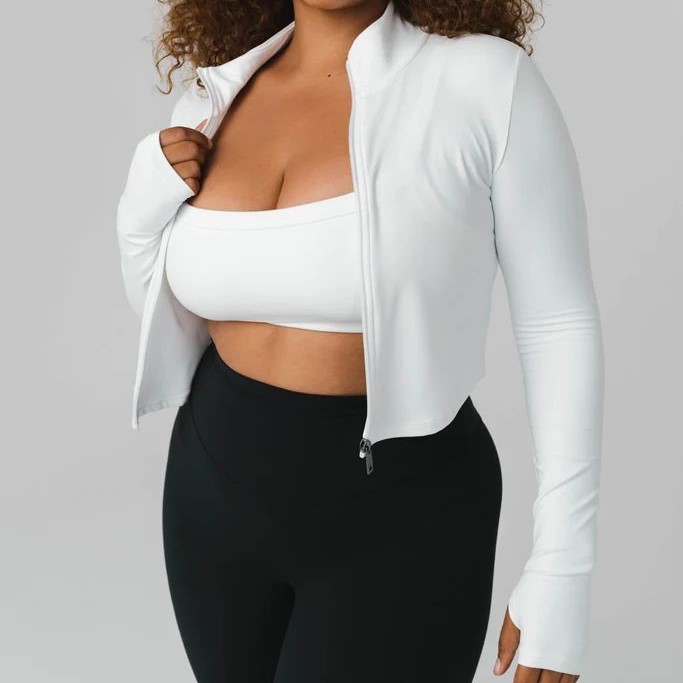 white athletic jacket