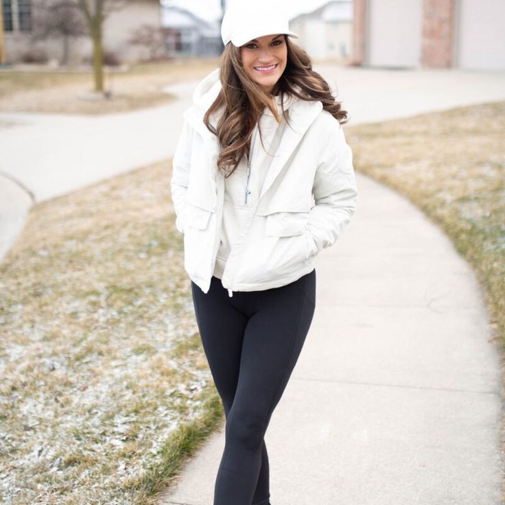 white athletic jacket