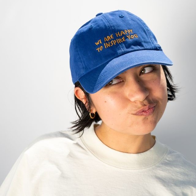 navy baseball cap