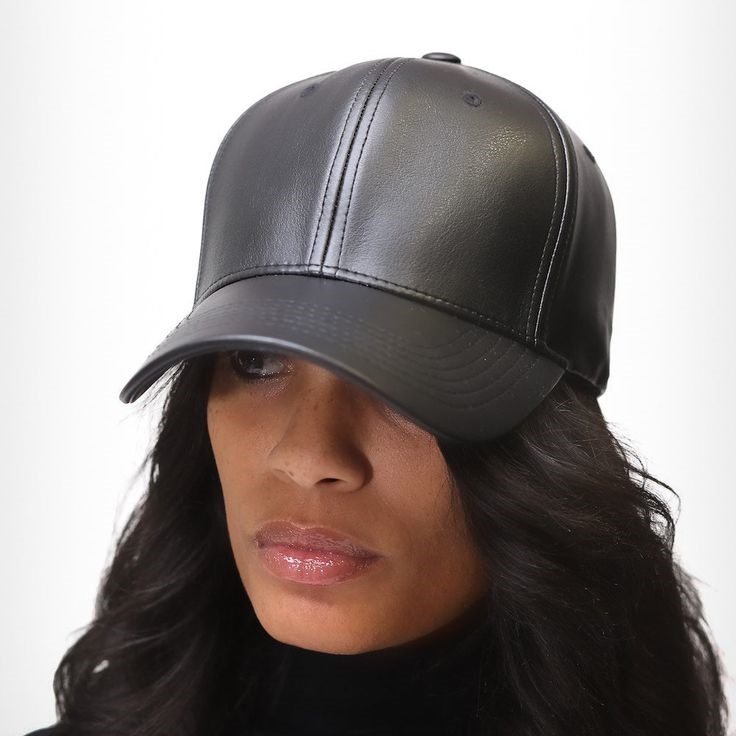 leather baseball cap
