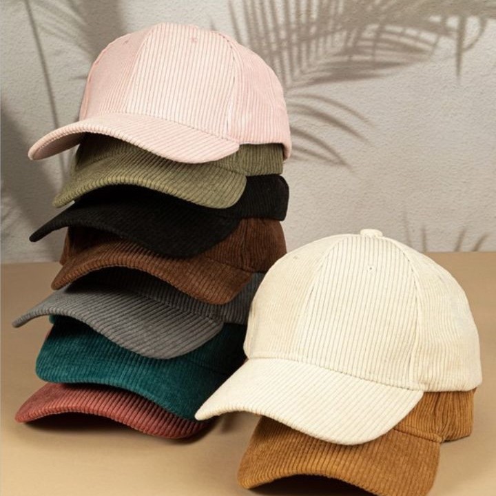 corduroy baseball cap