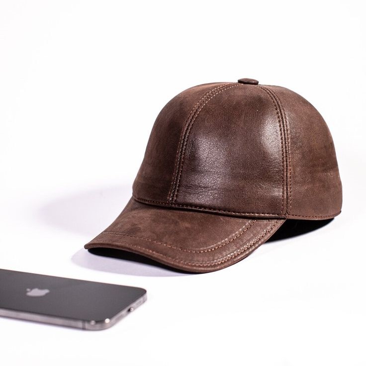 leather baseball cap