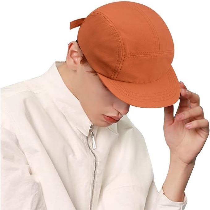 short brim baseball cap