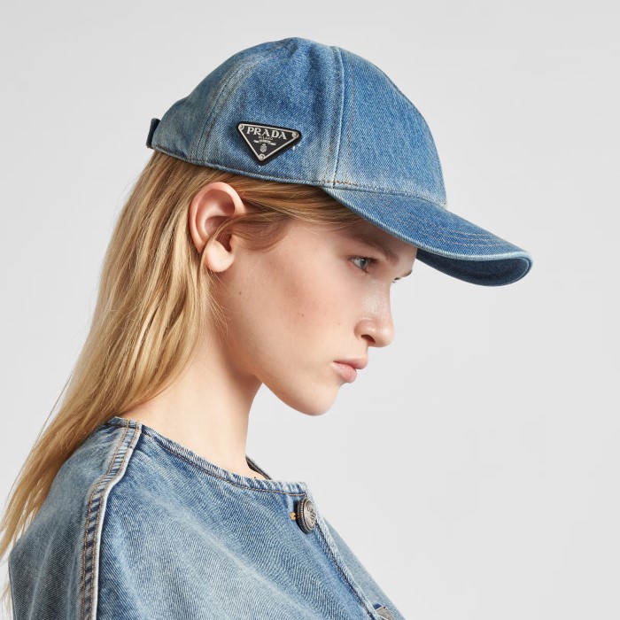 denim baseball cap