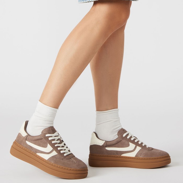 brown suede sneaker