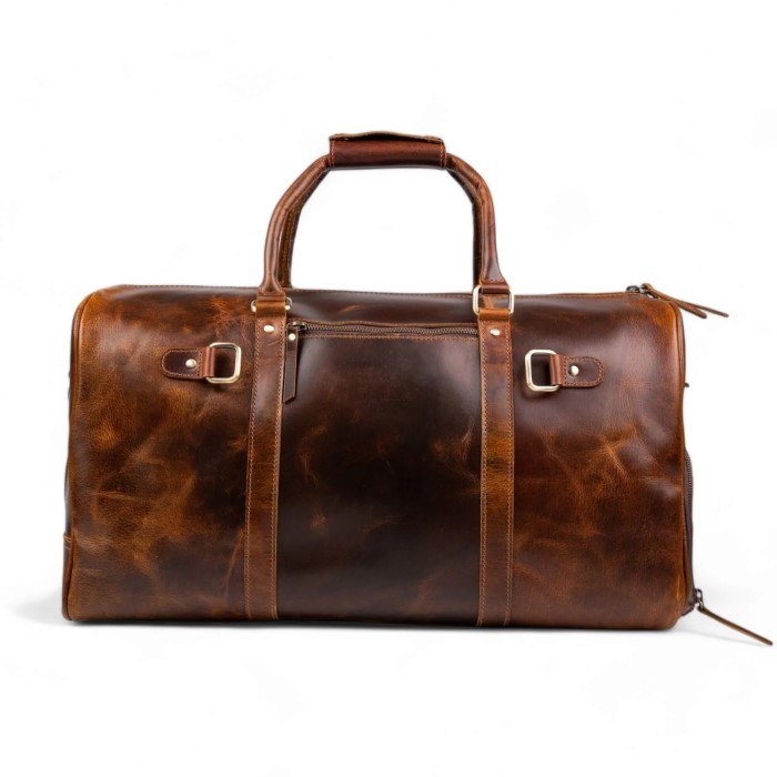leather duffle bag