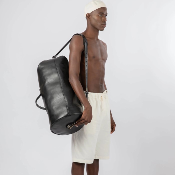leather duffle bag