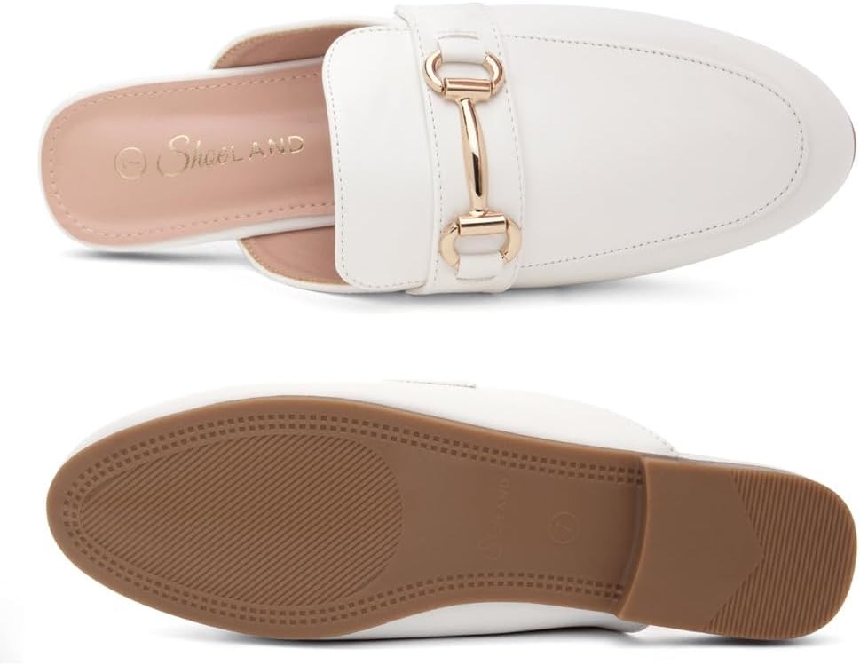 white mule shoes